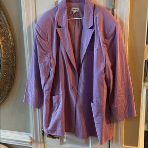 Open Edit Lavender Single-Button Women's Blazer